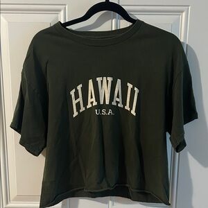 Mahina Dark Green Short Sleeve Tee
